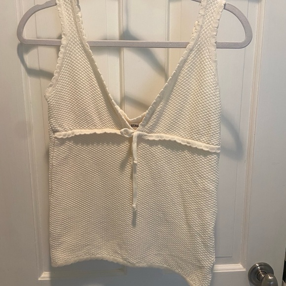 Djerf Avenue Amorini Cream Tank Top - Picture 2 of 3